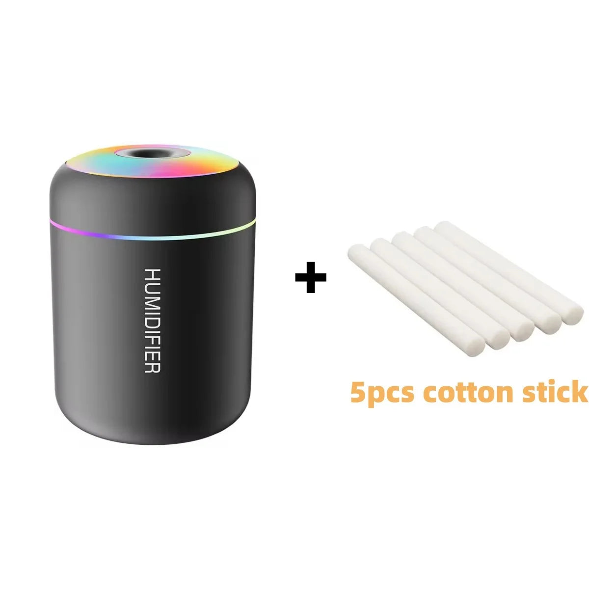 Colorful LED Cool Mist Humidifier – USB Aroma Diffuser - 180ml