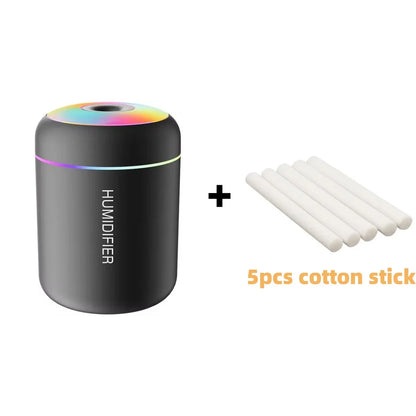 Colorful LED Cool Mist Humidifier – USB Aroma Diffuser - 180ml