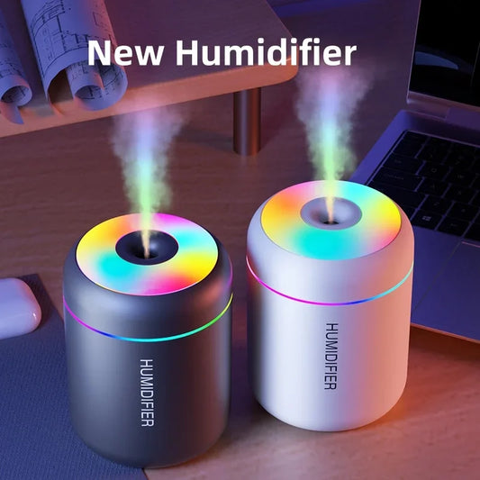 Colorful LED Cool Mist Humidifier – USB Aroma Diffuser - 180ml