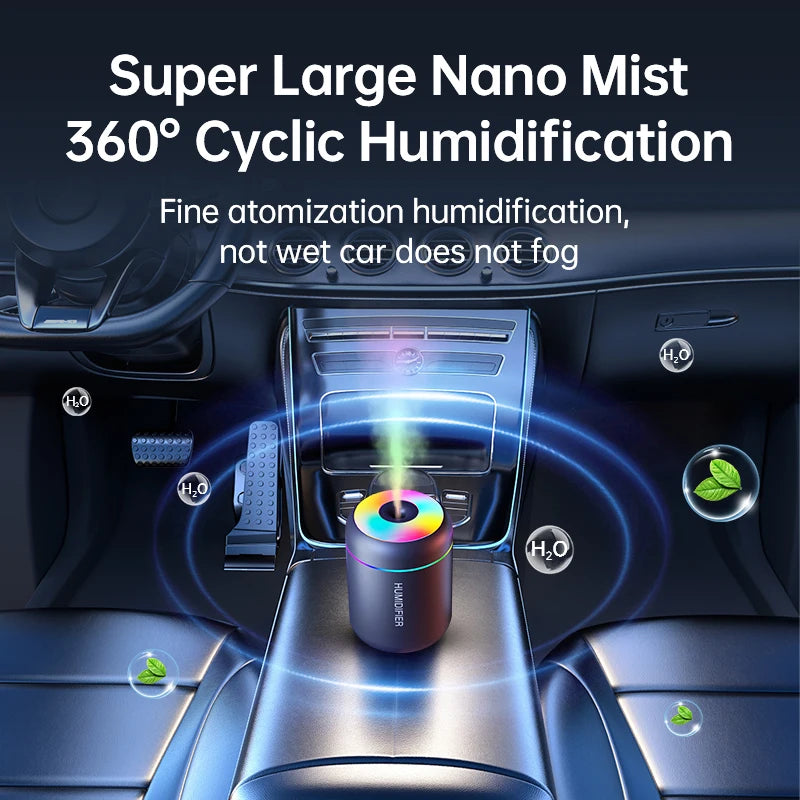 Colorful LED Cool Mist Humidifier – USB Aroma Diffuser - 180ml