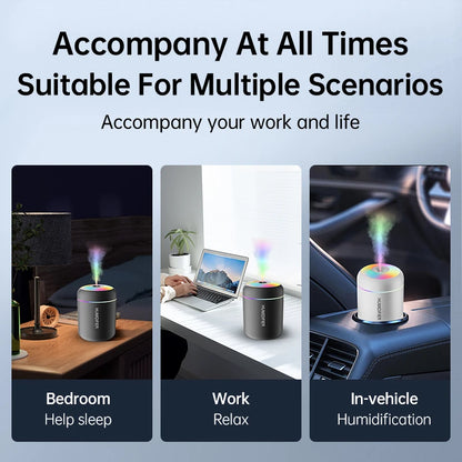 Colorful LED Cool Mist Humidifier – USB Aroma Diffuser - 180ml