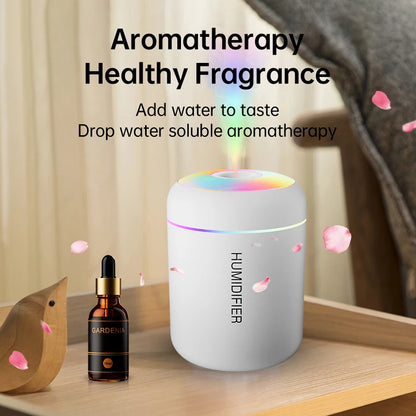 Colorful LED Cool Mist Humidifier – USB Aroma Diffuser - 180ml