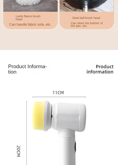 Electric Power Scrubber – Handheld Cordless Cleaning Brush