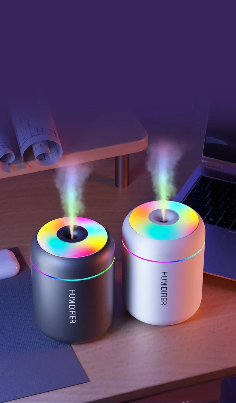 Colorful LED Cool Mist Humidifier – USB Aroma Diffuser - 180ml