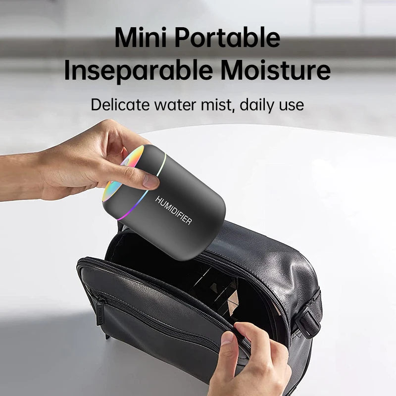 Colorful LED Cool Mist Humidifier – USB Aroma Diffuser - 180ml