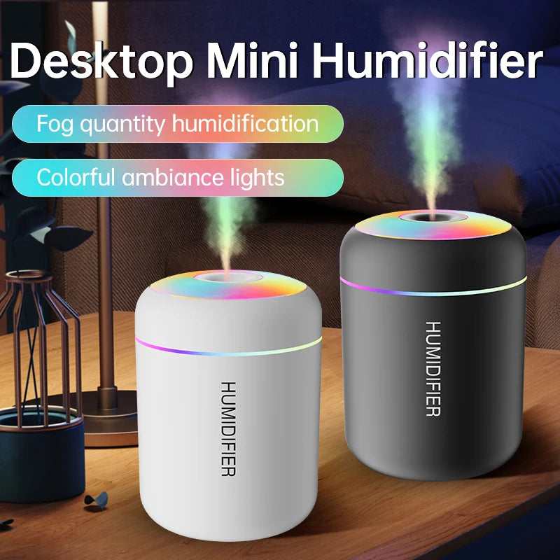 Colorful LED Cool Mist Humidifier – USB Aroma Diffuser - 180ml