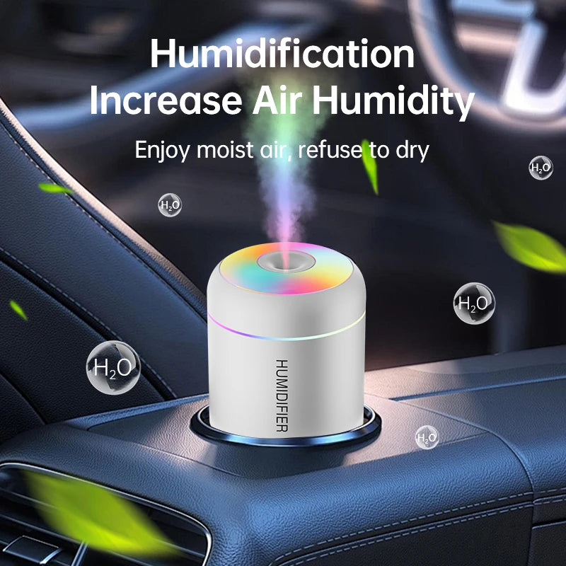 Colorful LED Cool Mist Humidifier – USB Aroma Diffuser - 180ml