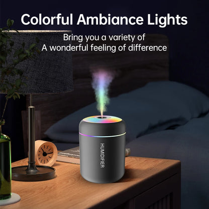 Colorful LED Cool Mist Humidifier – USB Aroma Diffuser - 180ml